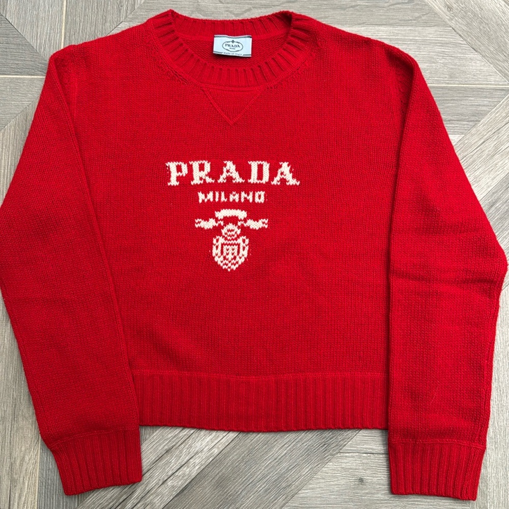 Authentic Prada cashmere and wool sweater Red limited edition SOLD OUT